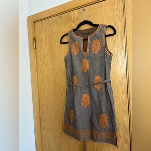 THML Gray and Orange Cut Out Sheath Dress